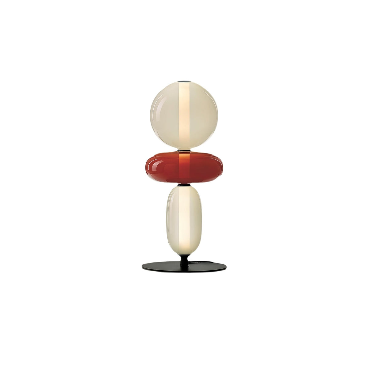 Colorstack Black Glass LED Table Lamp