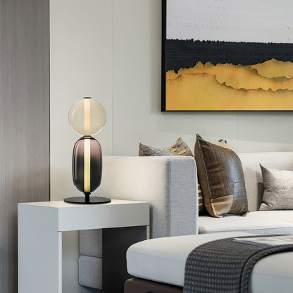 Colorstack Black Glass LED Table Lamp