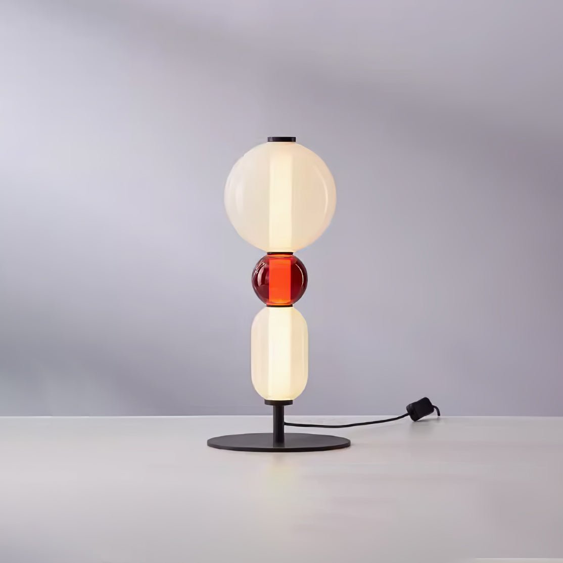 Colorstack Black Glass LED Table Lamp