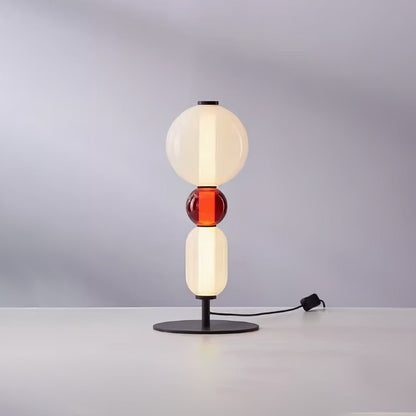 Colorstack Black Glass LED Table Lamp