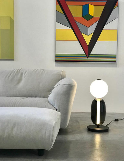 Colorstack Black Glass LED Table Lamp