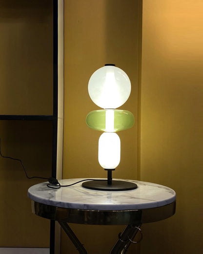 Colorstack Black Glass LED Table Lamp