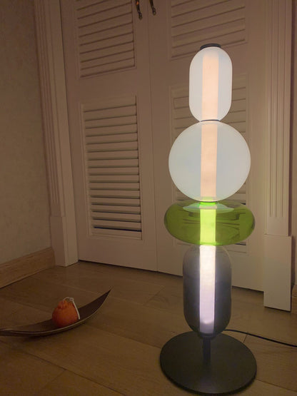 Colorstack Black Glass LED Table Lamp