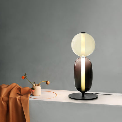 Colorstack Black Glass LED Table Lamp
