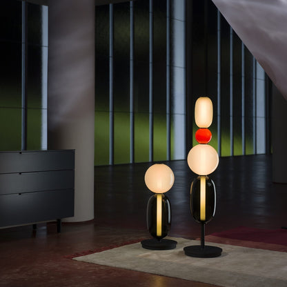 Colorstack Black Glass LED Table Lamp