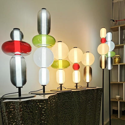 Colorstack Black Glass LED Table Lamp