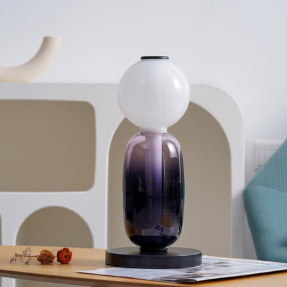 Colorstack Black Glass LED Table Lamp