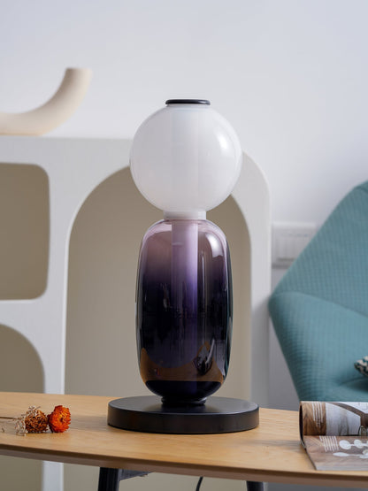 Colorstack Black Glass LED Table Lamp