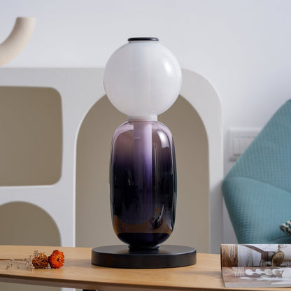 Colorstack Black Glass LED Table Lamp