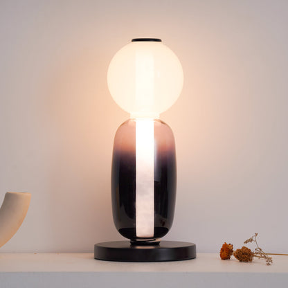 Colorstack Black Glass LED Table Lamp