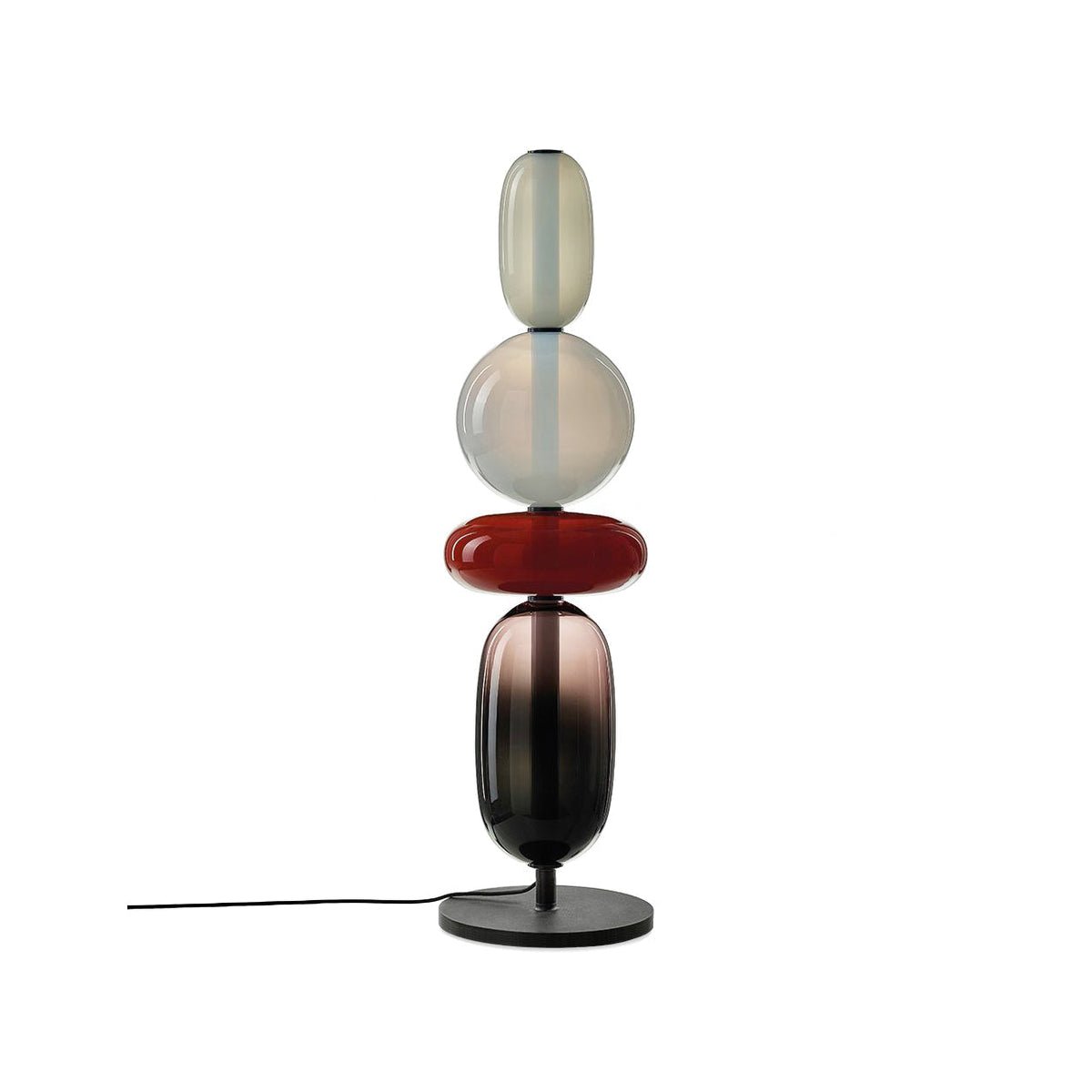 Colorstack Black Glass LED Table Lamp