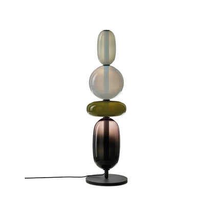 Colorstack Black Glass LED Table Lamp