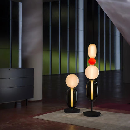 Colorstack Black Glass LED Table Lamp
