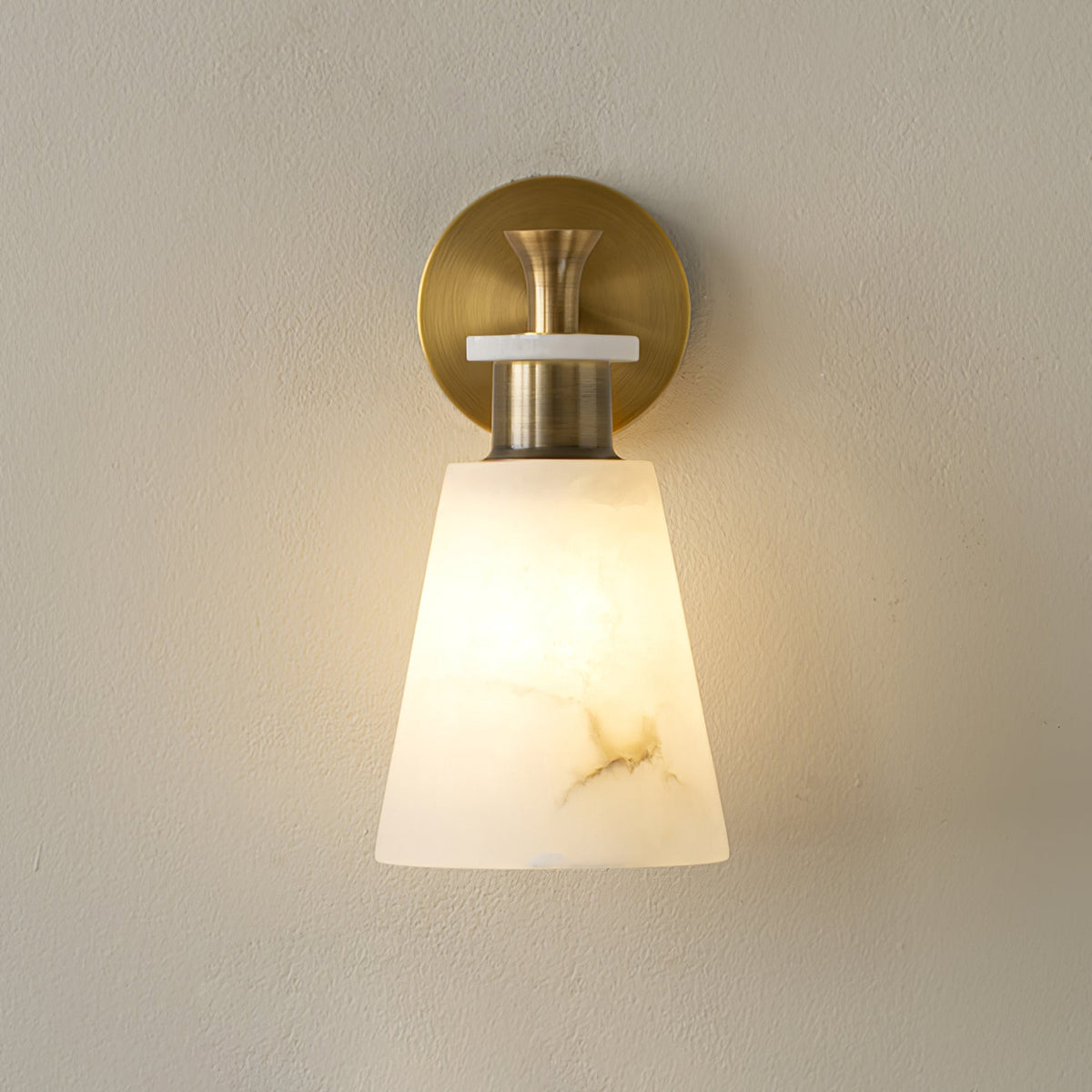 Conicara Copper Alabaster Wall Sconce