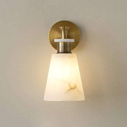 Conicara Copper Alabaster Wall Sconce