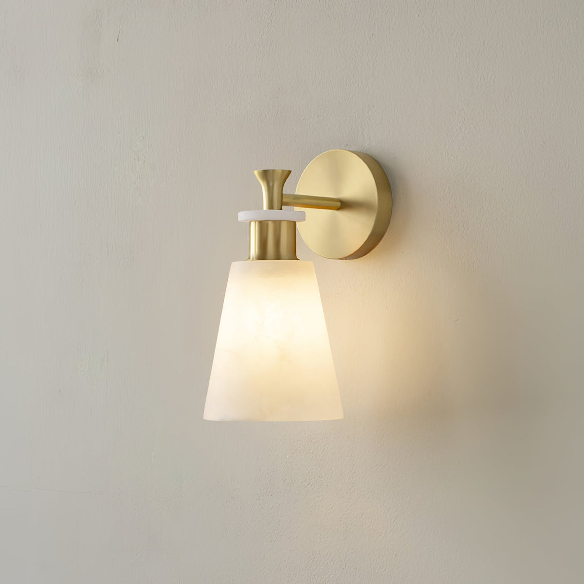 Conicara Copper Alabaster Wall Sconce