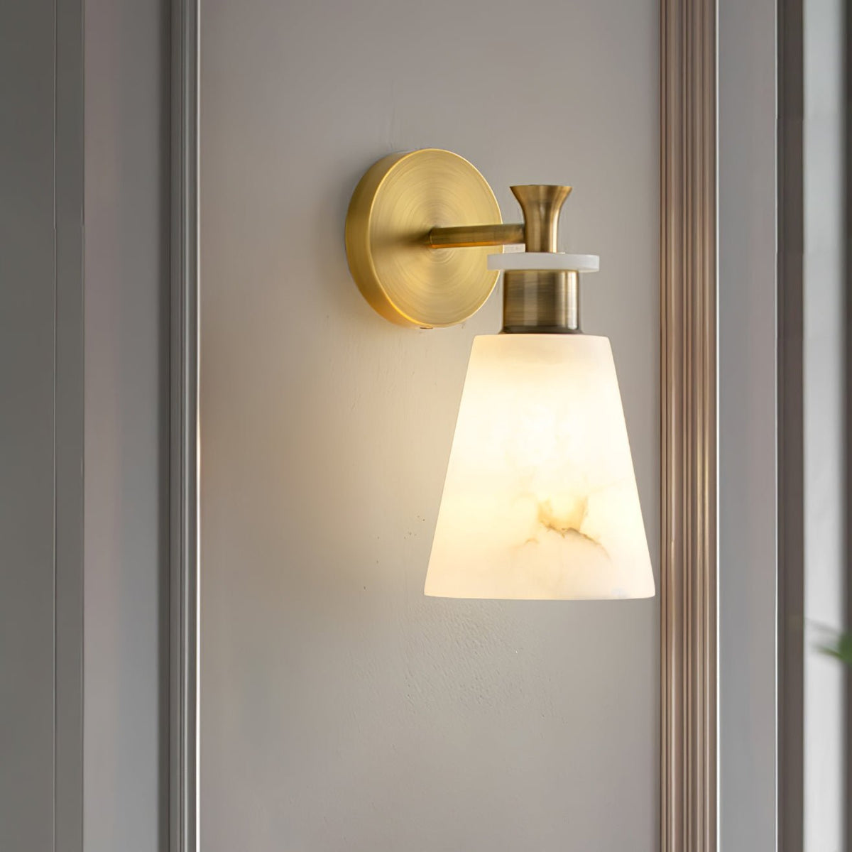 Conicara Copper Alabaster Wall Sconce