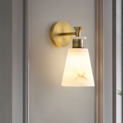 Conicara Copper Alabaster Wall Sconce