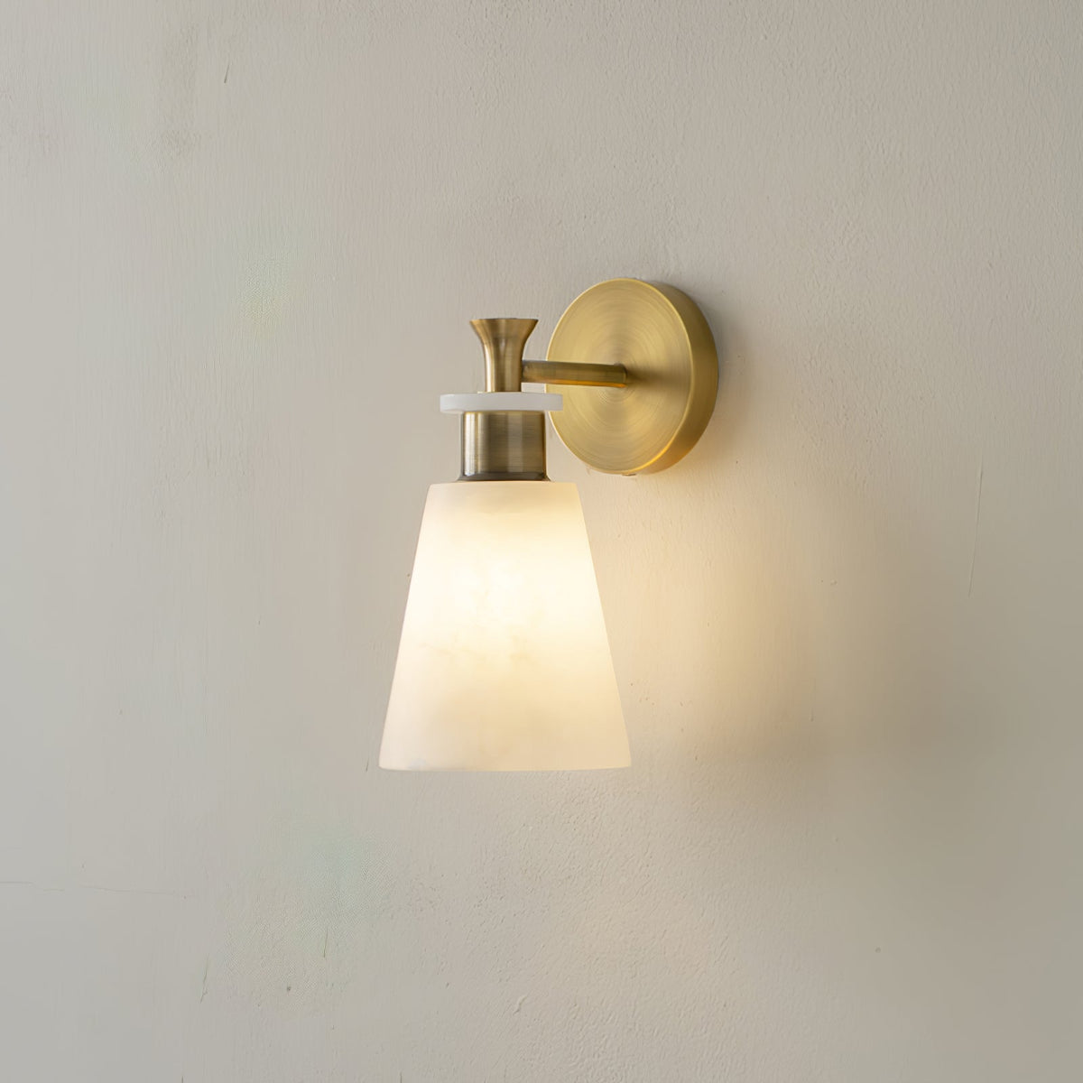 Conicara Copper Alabaster Wall Sconce