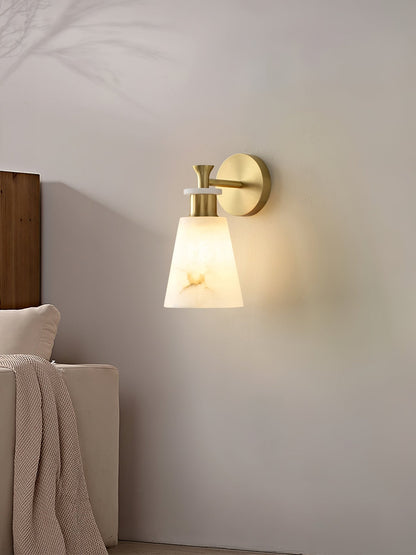 Conicara Copper Alabaster Wall Sconce
