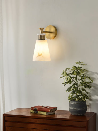 Conicara Copper Alabaster Wall Sconce