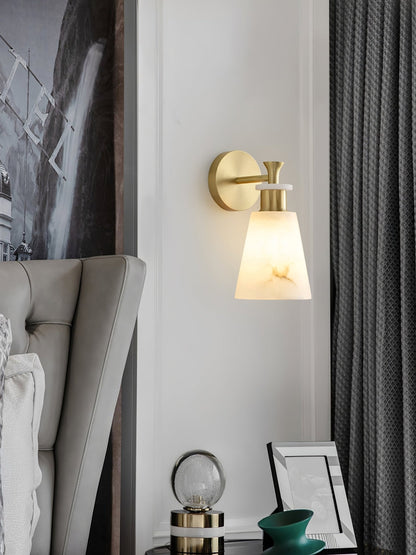 Conicara Copper Alabaster Wall Sconce