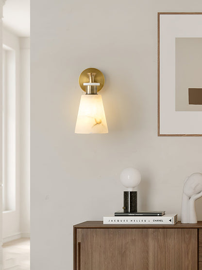 Conicara Copper Alabaster Wall Sconce