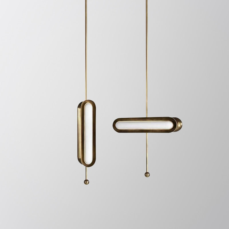 Contained Capsule Gold Pendant