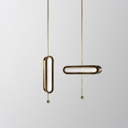 Contained Capsule Gold Pendant