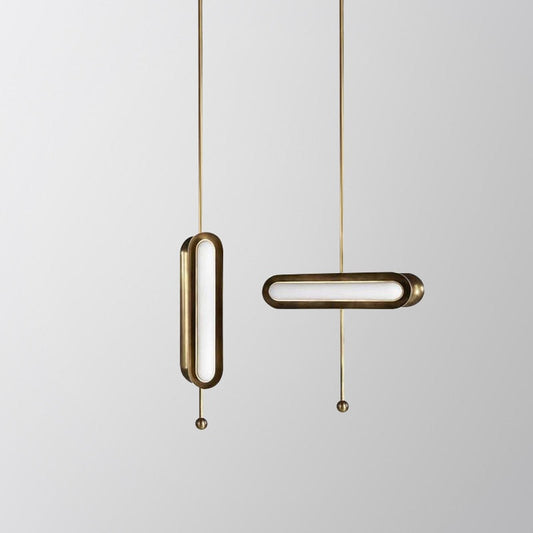 Contained Capsule Gold Pendant