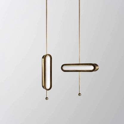 Contained Capsule Gold Pendant