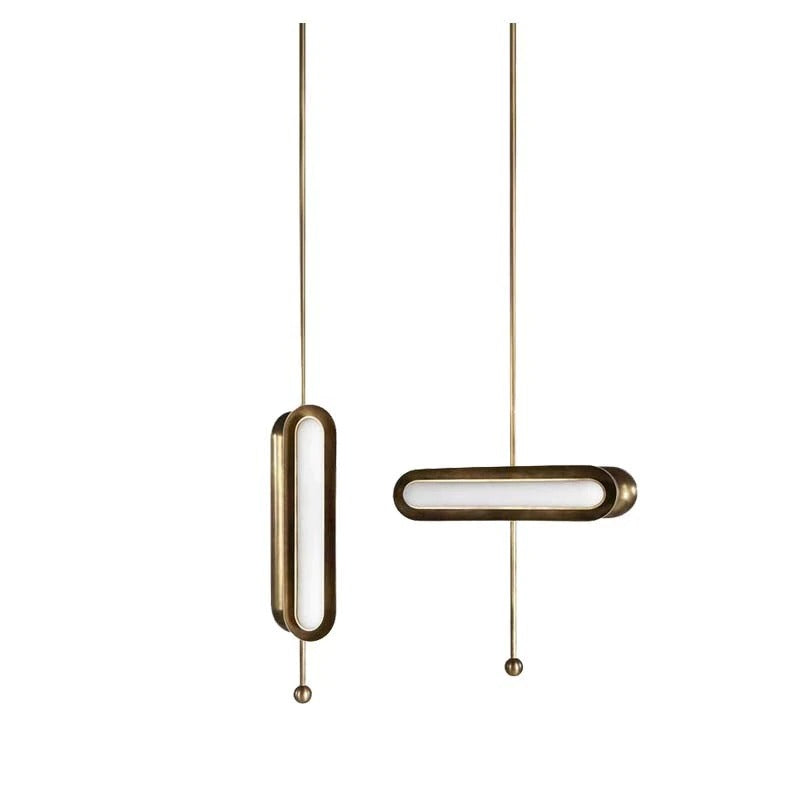 Contained Capsule Gold Pendant