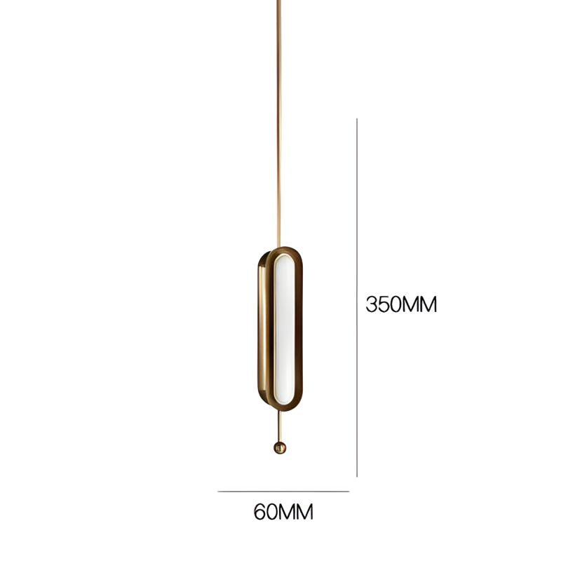 Contained Capsule Gold Pendant