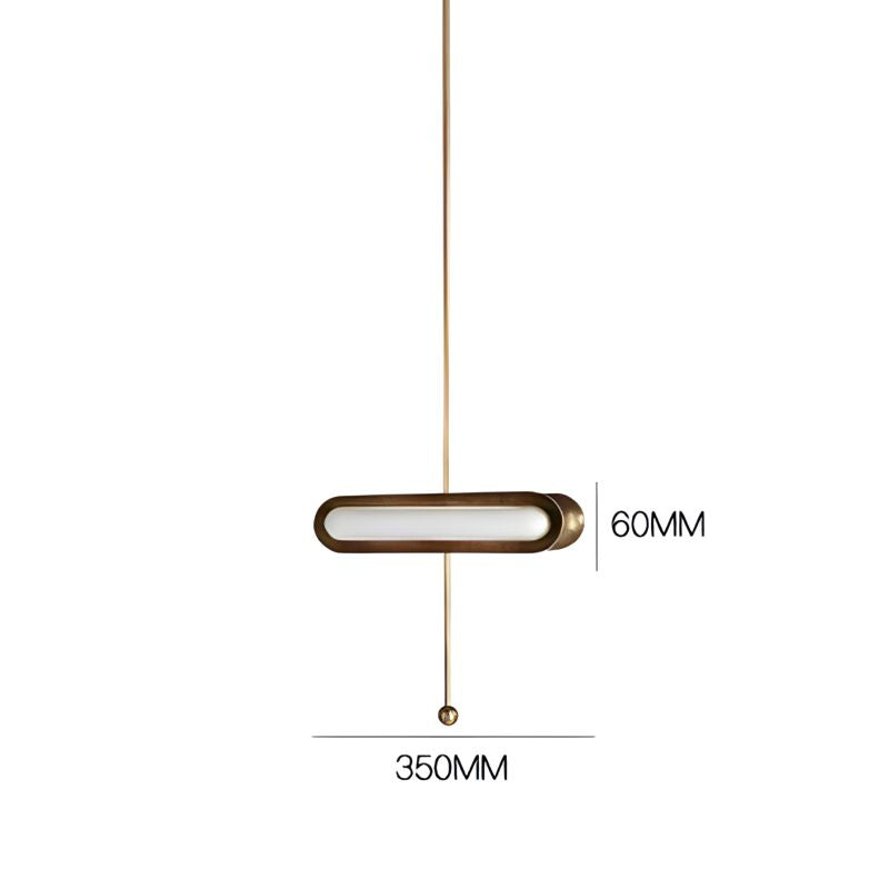 Contained Capsule Gold Pendant