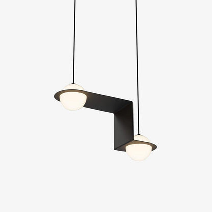Contour Black White Glass Pendant