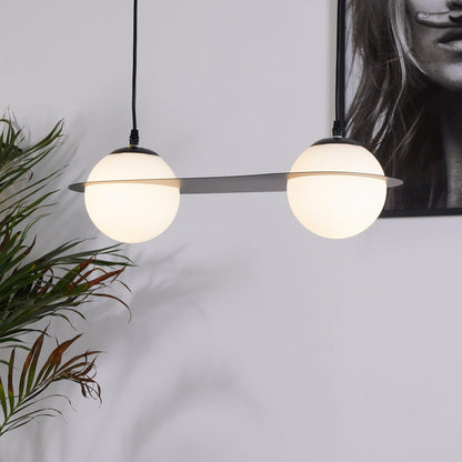 Contour Black White Glass Pendant