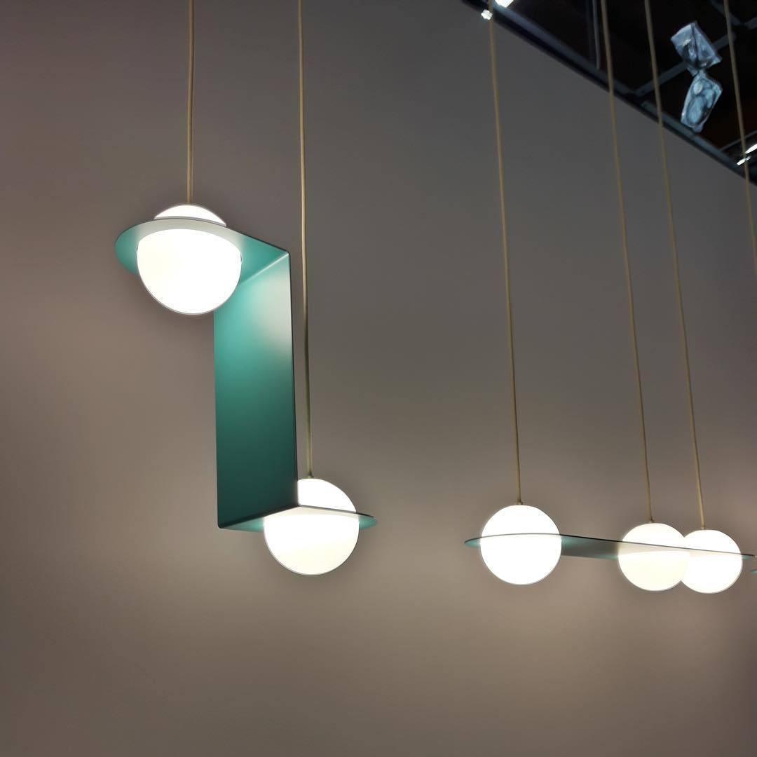 Contour Black White Glass Pendant