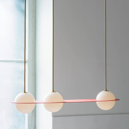 Contour Black White Glass Pendant