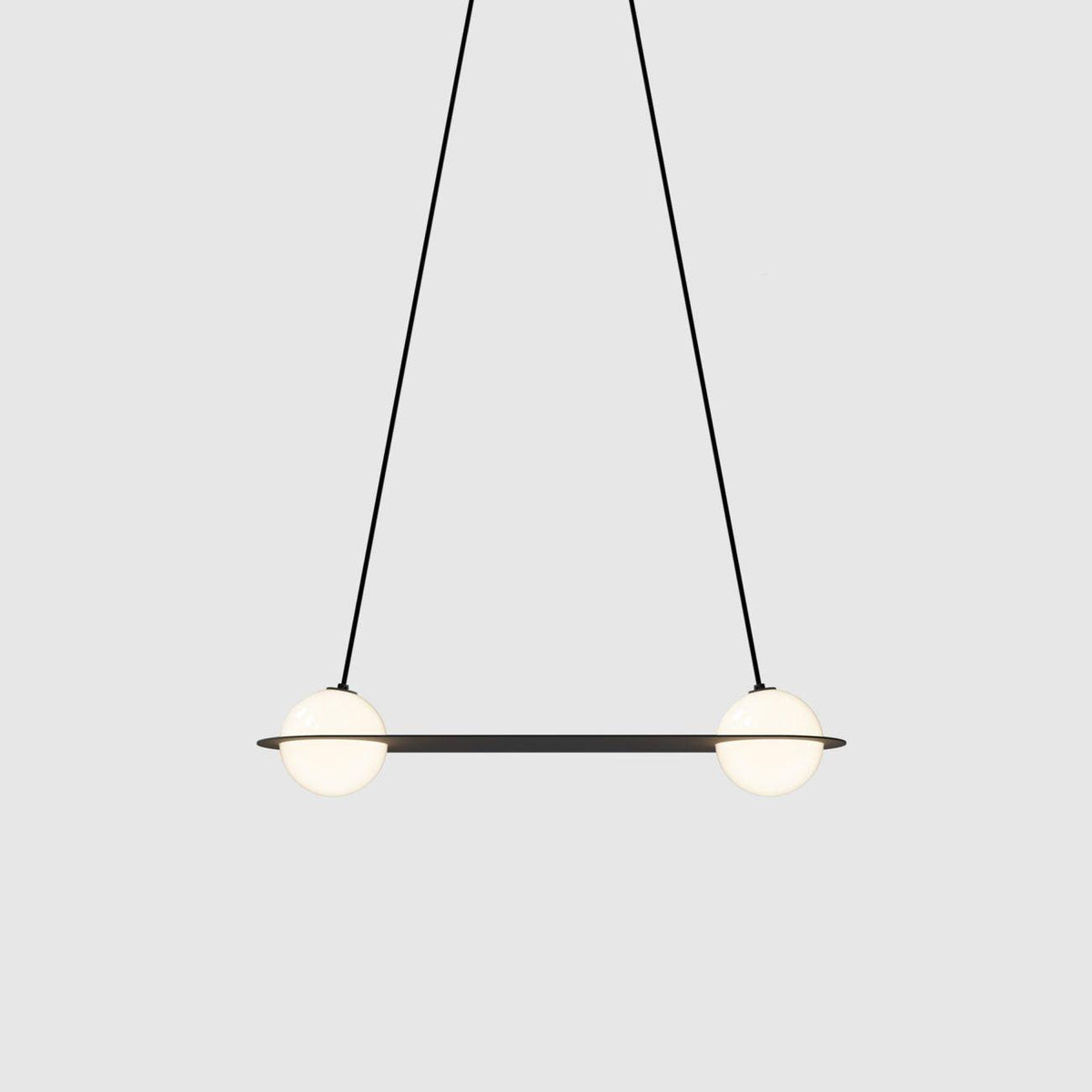 Contour Black White Glass Pendant