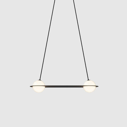 Contour Black White Glass Pendant