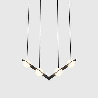 Contour Black White Glass Pendant