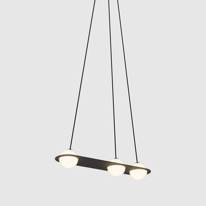 Contour Black White Glass Pendant