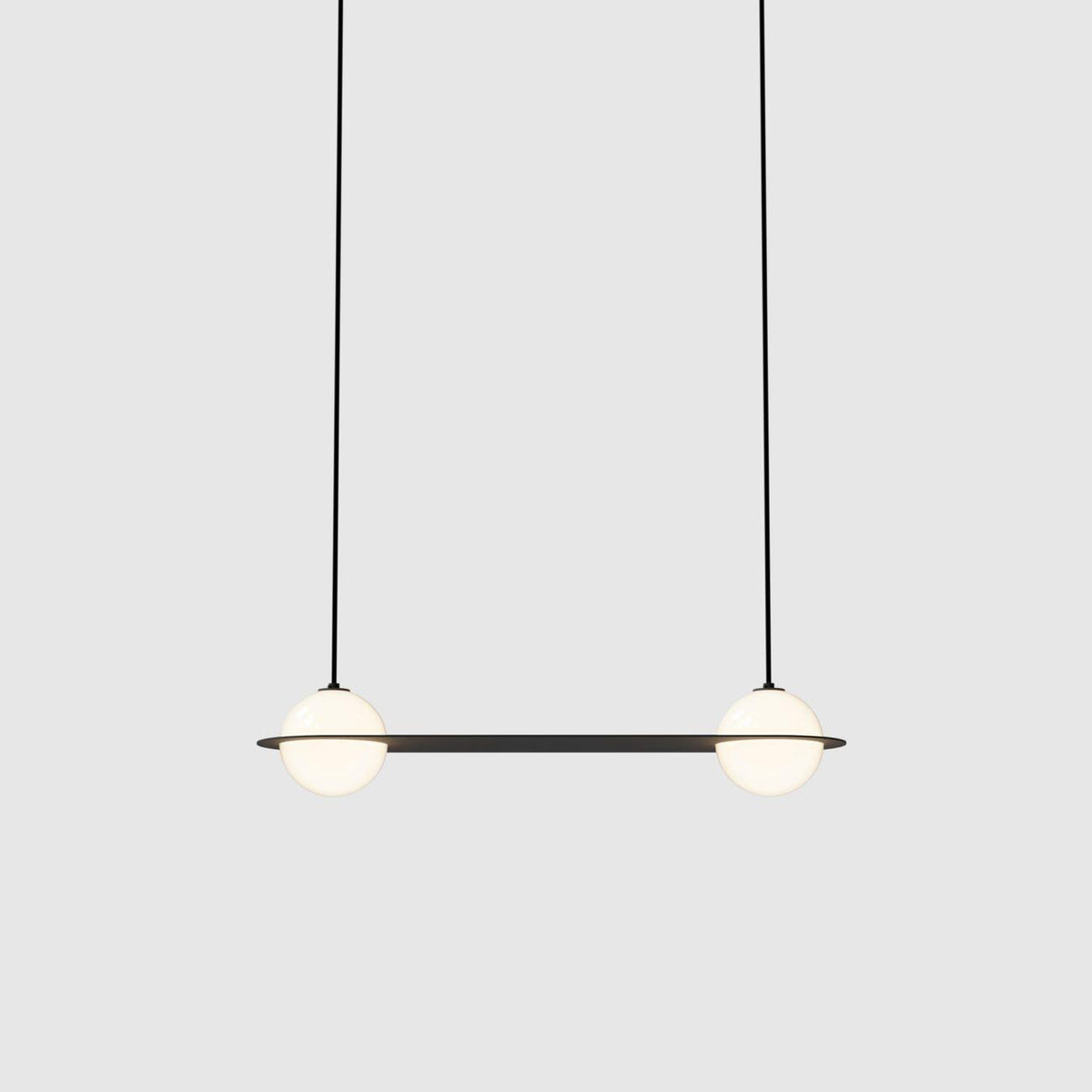 Contour Black White Glass Pendant