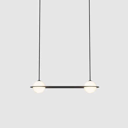 Contour Black White Glass Pendant