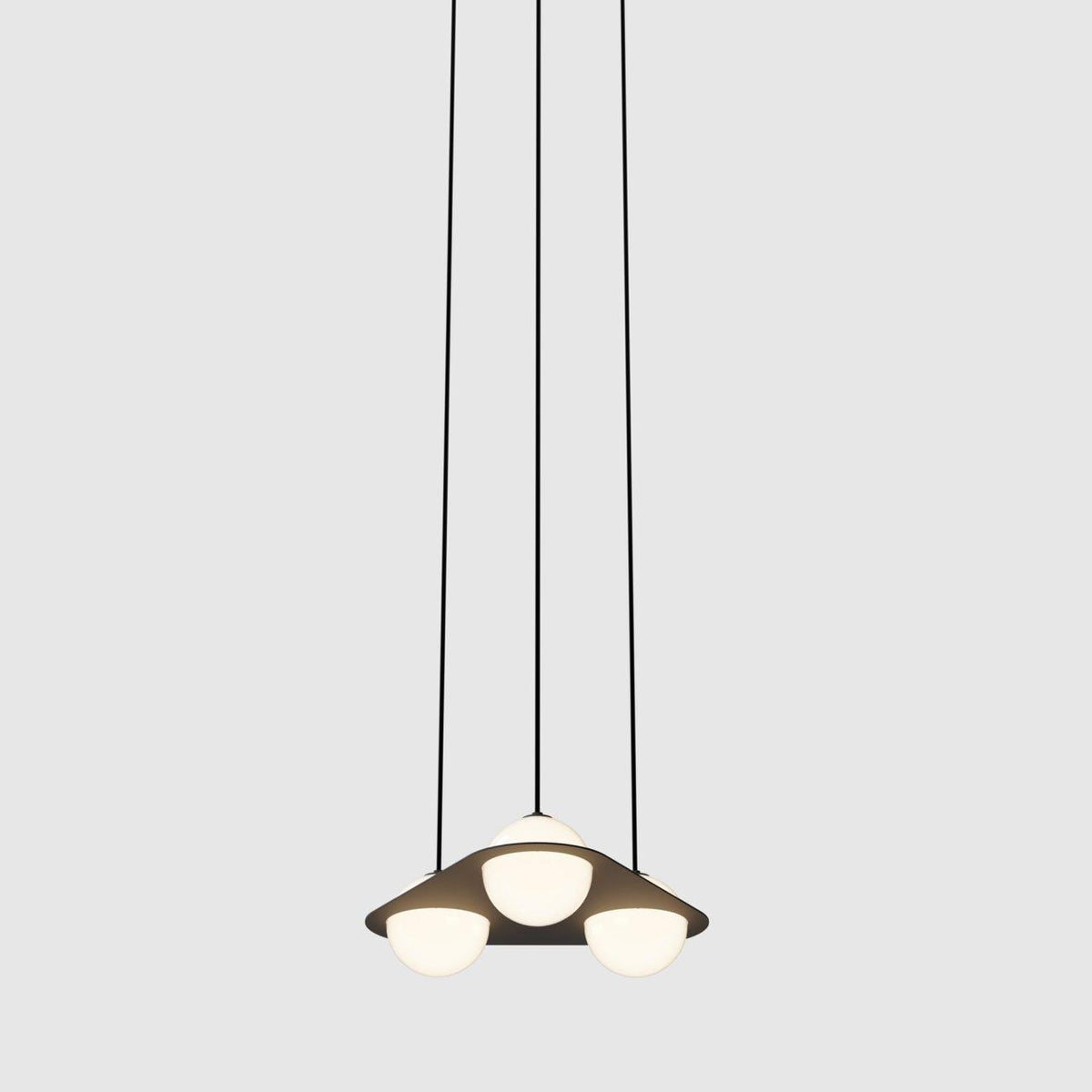 Contour Black White Glass Pendant