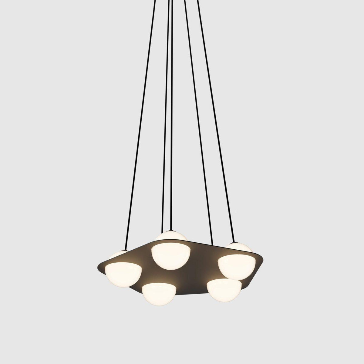 Contour Black White Glass Pendant