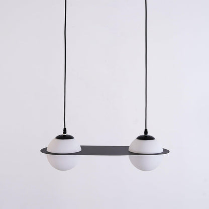 Contour Black White Glass Pendant