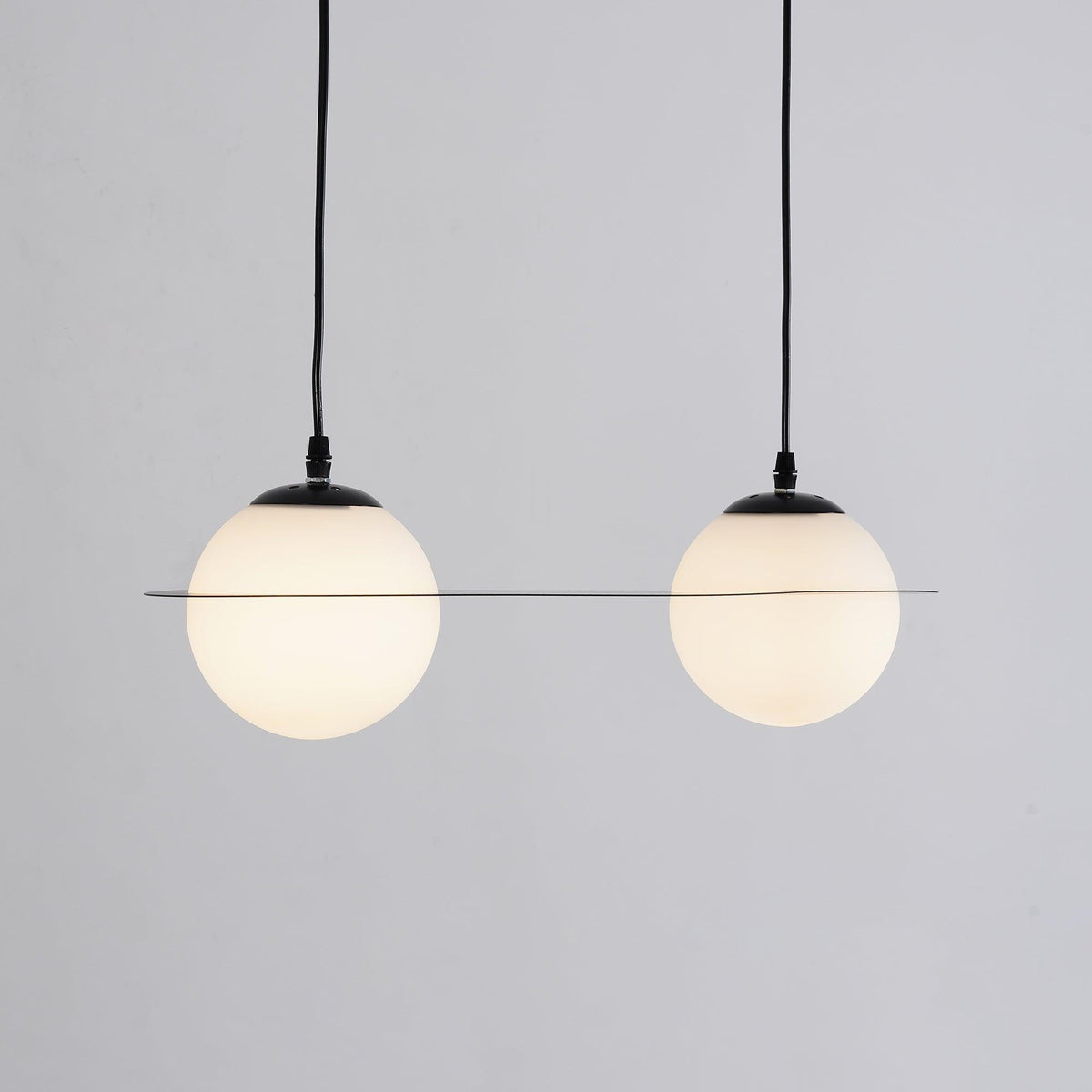 Contour Black White Glass Pendant