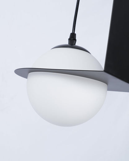Contour Black White Glass Pendant