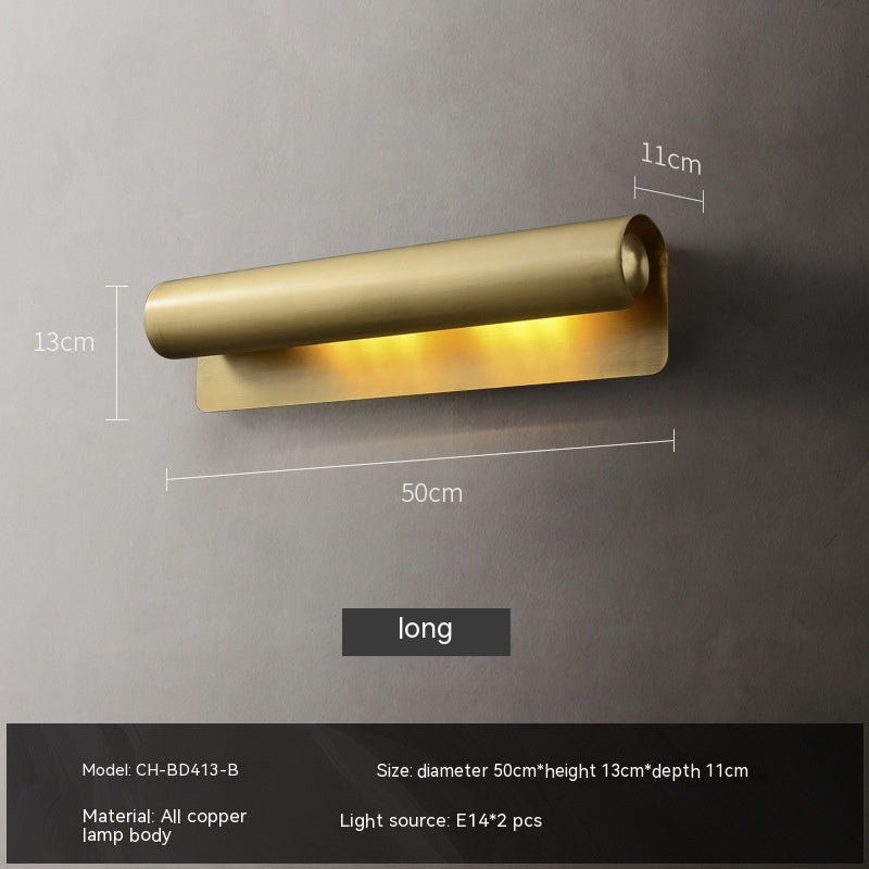 Copper Warm Light Bedside Wall Lamp